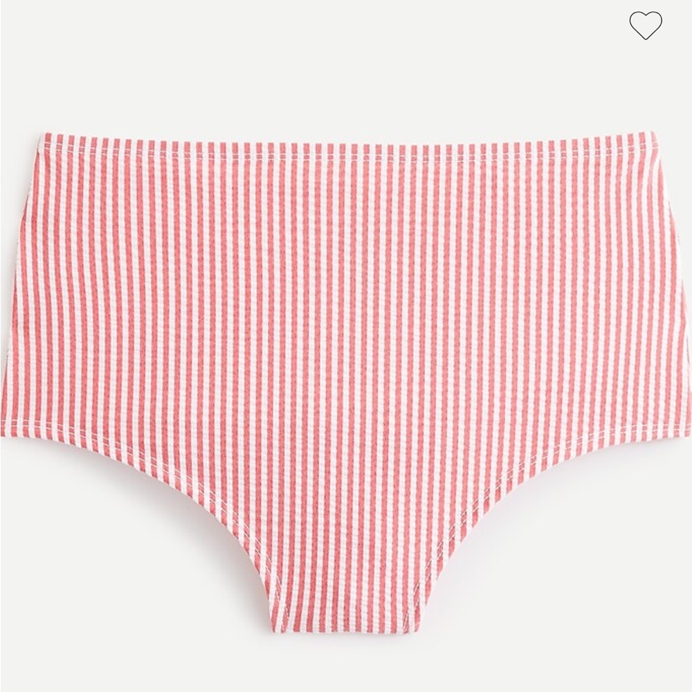 J Crew Seersucker High Waisted Two Piece Bikini with Ruffle Top - Picture 4 of 10